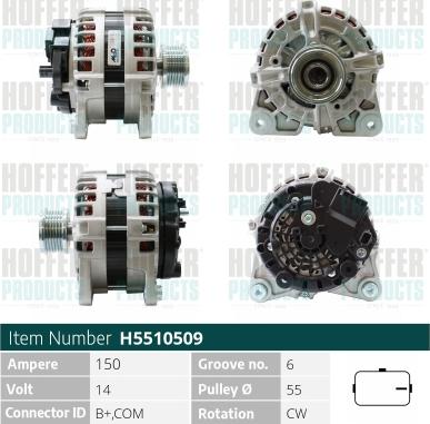 Hoffer H5510509 - Alternatore www.autoricambit.com