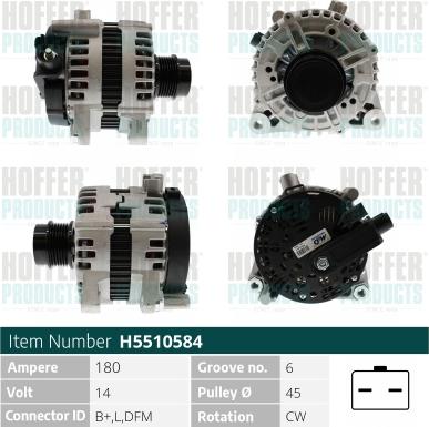 Hoffer H5510584 - Alternatore www.autoricambit.com