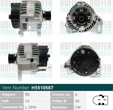 Hoffer H5510587 - Alternatore www.autoricambit.com