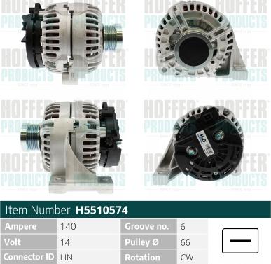 Hoffer H5510574 - Alternatore www.autoricambit.com