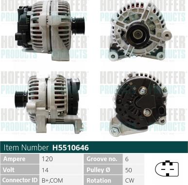 Hoffer H5510646 - Alternatore www.autoricambit.com