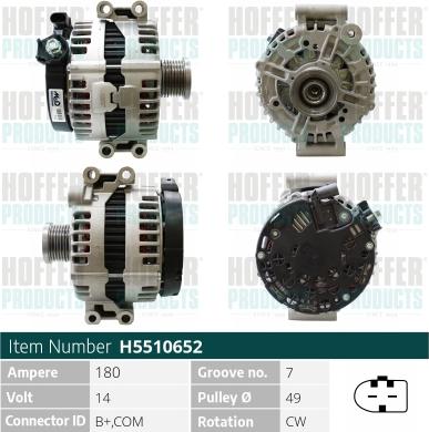 Hoffer H5510652 - Alternatore www.autoricambit.com