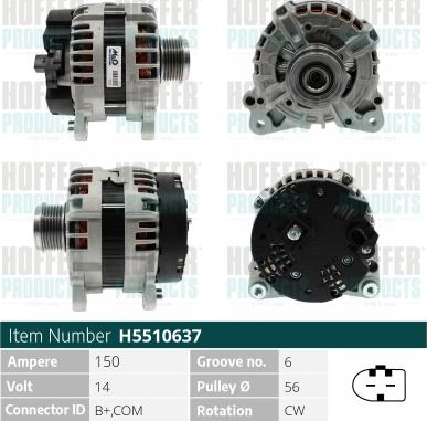 Hoffer H5510637 - Alternatore www.autoricambit.com