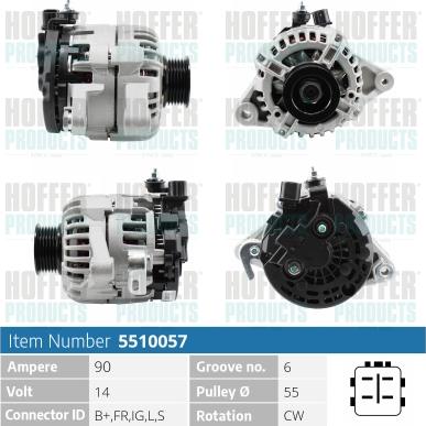 Hoffer H5510057 - Alternatore www.autoricambit.com