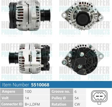 Hoffer H5510068 - Alternatore www.autoricambit.com