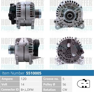 Hoffer H5510005 - Alternatore www.autoricambit.com