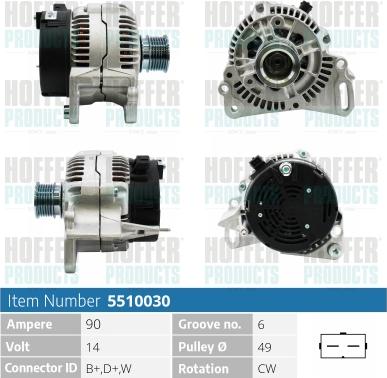 Hoffer H5510030 - Alternatore www.autoricambit.com