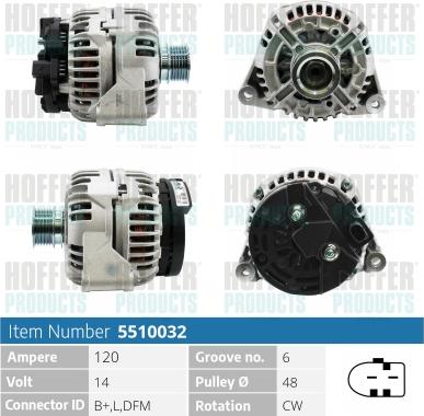 Hoffer H5510032 - Alternatore www.autoricambit.com