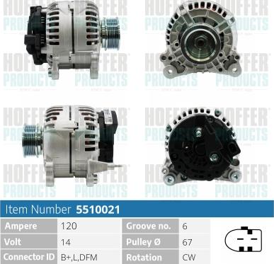 Hoffer H5510021 - Alternatore www.autoricambit.com