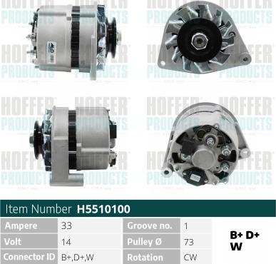 Hoffer H5510100 - Alternatore www.autoricambit.com