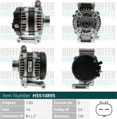 Hoffer H5510895 - Alternatore www.autoricambit.com