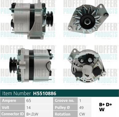 Hoffer H5510886 - Alternatore www.autoricambit.com