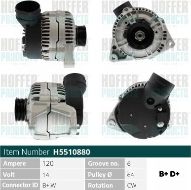 Hoffer H5510880 - Alternatore www.autoricambit.com