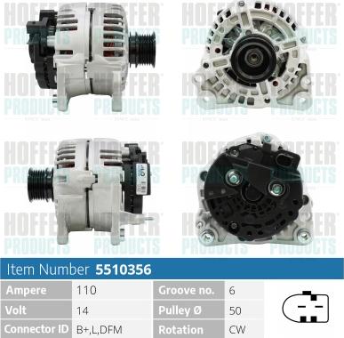 Hoffer H5510356 - Alternatore www.autoricambit.com