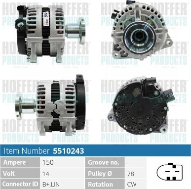 Hoffer H5510243 - Alternatore www.autoricambit.com