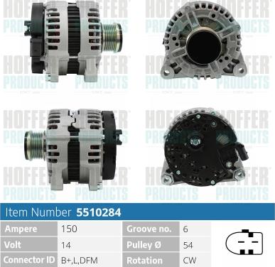 Hoffer H5510284P - Alternatore www.autoricambit.com