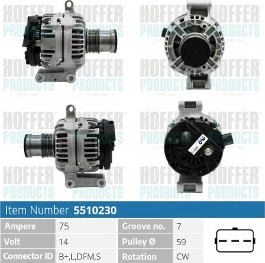 Hoffer H5510230 - Alternatore www.autoricambit.com