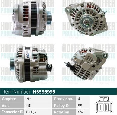 Hoffer H5535995 - Alternatore www.autoricambit.com