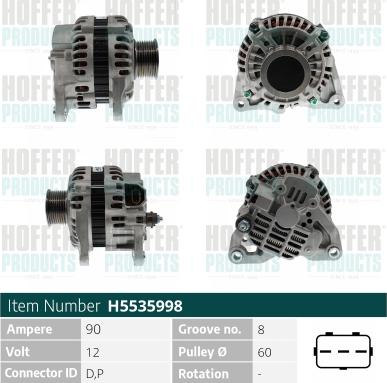 Hoffer H5535998 - Alternatore www.autoricambit.com