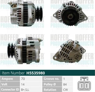 Hoffer H5535980 - Alternatore www.autoricambit.com