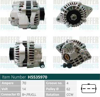 Hoffer H5535970 - Alternatore www.autoricambit.com