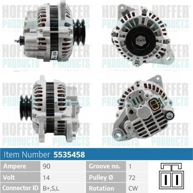 Hoffer H5535458 - Alternatore www.autoricambit.com