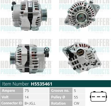 Hoffer H5535461 - Alternatore www.autoricambit.com