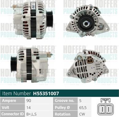 Hoffer H55351007 - Alternatore www.autoricambit.com