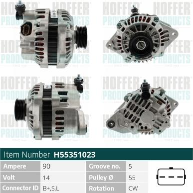 Hoffer H55351023 - Alternatore www.autoricambit.com