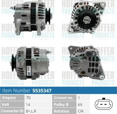 Hoffer H5535347 - Alternatore www.autoricambit.com