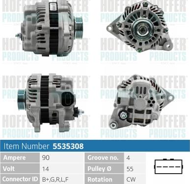 Hoffer H5535308 - Alternatore www.autoricambit.com