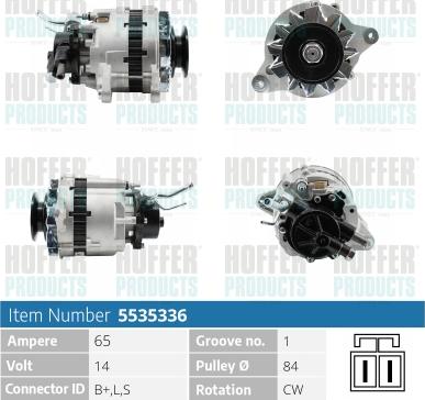 Hoffer H5535336 - Alternatore www.autoricambit.com