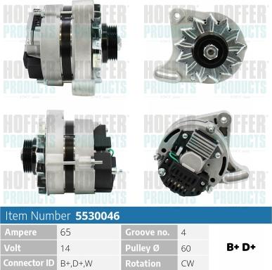 Hoffer H5530046 - Alternatore www.autoricambit.com