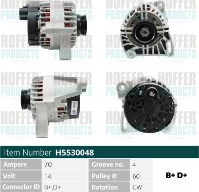 Hoffer H5530048 - Alternatore www.autoricambit.com