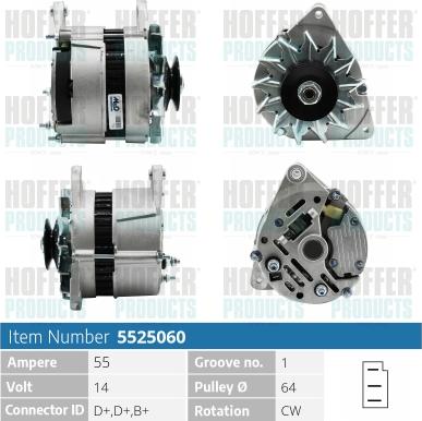 Hoffer H5525060 - Alternatore www.autoricambit.com