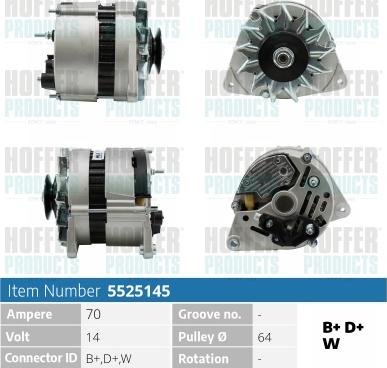 Hoffer H5525145 - Alternatore www.autoricambit.com