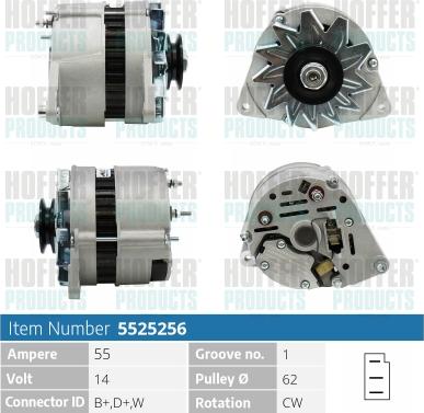 Hoffer H5525256 - Alternatore www.autoricambit.com