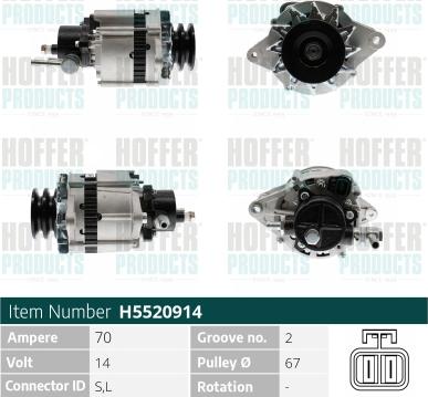 Hoffer H5520914 - Alternatore www.autoricambit.com