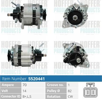 Hoffer H5520441 - Alternatore www.autoricambit.com