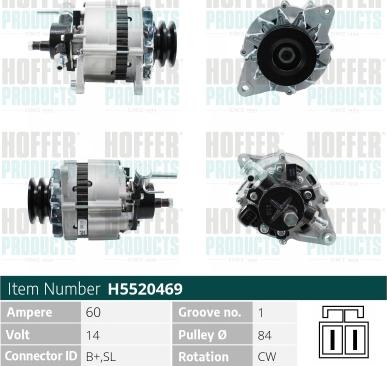 Hoffer H5520469 - Alternatore www.autoricambit.com