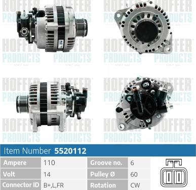 Hoffer H5520112 - Alternatore www.autoricambit.com