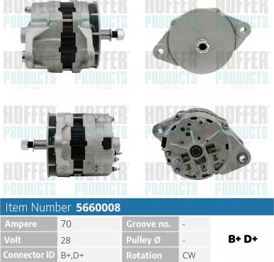 Hoffer H5660008 - Alternatore www.autoricambit.com