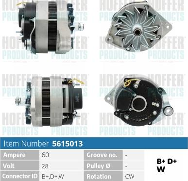 Hoffer H5615013 - Alternatore www.autoricambit.com