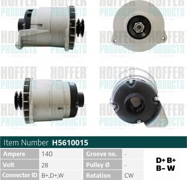 Hoffer H5610015 - Alternatore www.autoricambit.com