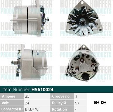 Hoffer H5610024 - Alternatore www.autoricambit.com