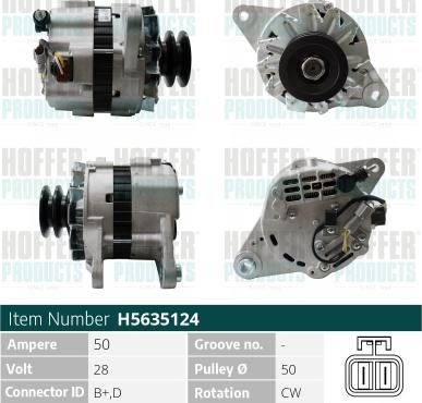 Hoffer H5635124 - Alternatore www.autoricambit.com