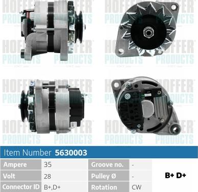 Hoffer H5630003 - Alternatore www.autoricambit.com