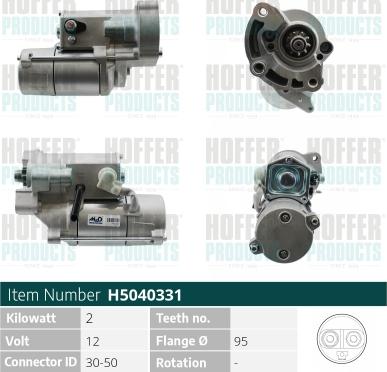 Hoffer H5040331 - Motorino d'avviamento www.autoricambit.com