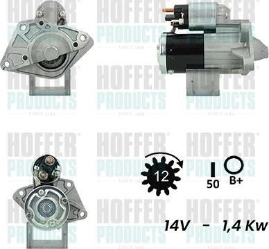 Hoffer H5010988G - Motorino d'avviamento www.autoricambit.com