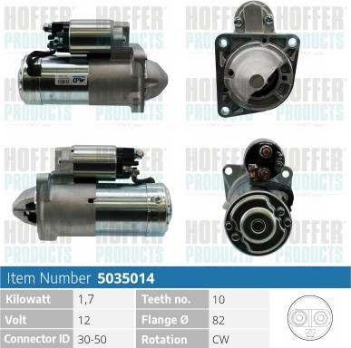 Hoffer H5035014 - Motorino d'avviamento www.autoricambit.com